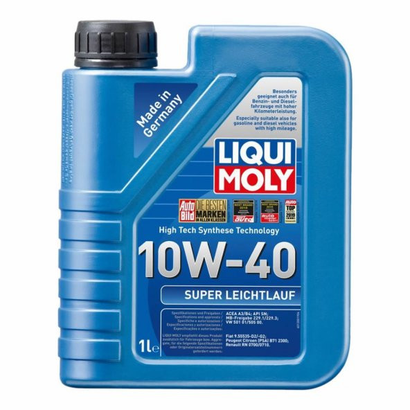 Liqui Moly Super Leichtlauf 10W-40 Motor Yağı 1 Lt (4 Adet) (9503) - Resim 2