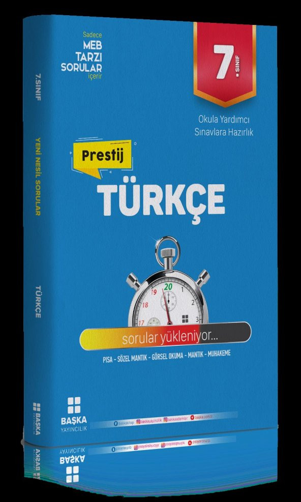 Başka Yayınları 7.Sınıf Türkçe Yeni Nesil Soru Kitabı - 1