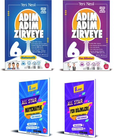 Newton 6. Sınıf All Star + Adım Adım Matematik Fen Bilimleri Set