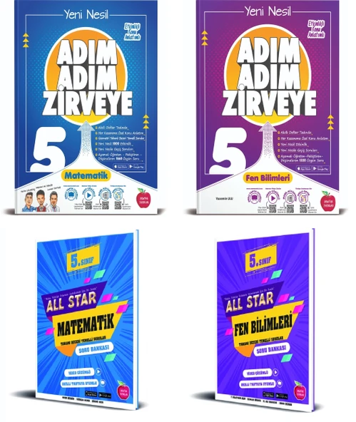 Newton 5. Sınıf All Star + Adım Adım Matematik Fen Bilimleri Set - 2