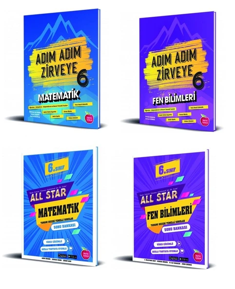 Newton 6. Sınıf All Star + Adım Adım Matematik Fen Bilimleri Set - 2