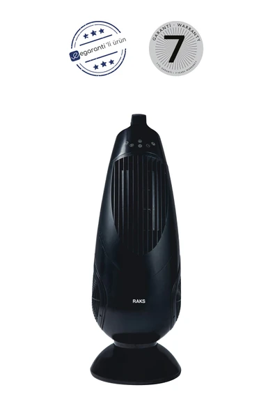Raks Teos Plus Siyah Kule Tipi Uzaktan Kumandalı Vantilatör 90W