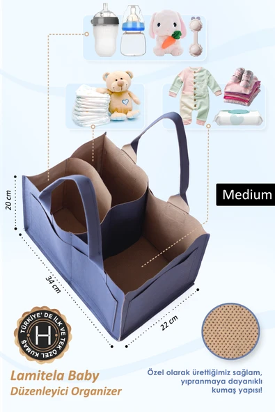 Bebek Bakım Düzenleyici MD Düz Gri - Resim 5