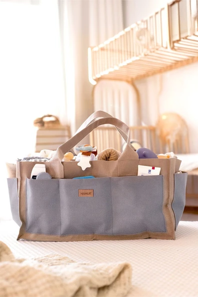 Bebek Bakım Düzenleyici XL Bej-Gri - Resim 5