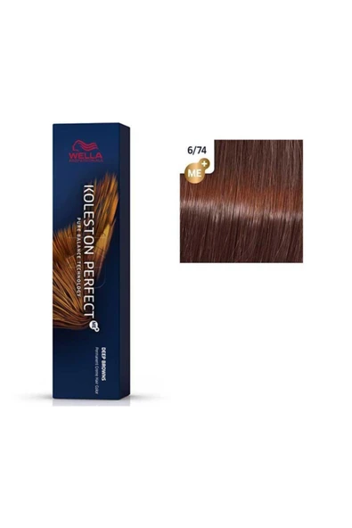 Wella Koleston Perfect Me+ Boya 60 ml 6/74 Kahverengimsi Kırmızı ürün görseli 1