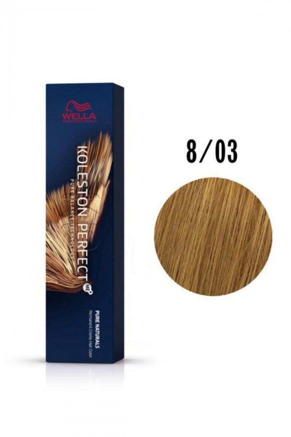 Wella Koleston Perfect Me Tüp Boya 60 ml 8/03 Açık Altın Sarısı