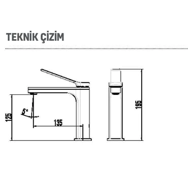 CREAVİT RT1500 Ritmo Lavabo Armatürü - 5