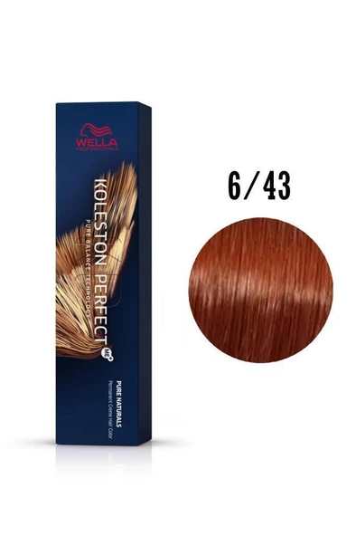 Wella Koleston Perfect Tüp Boya 60 ml 6/43 Koyu Kızıl Kumral ürün görseli