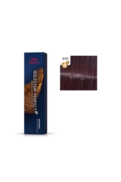 Wella Koleston Perfect Me+ Tüp Boya 4/75 Orta Kahve Mahogani 60 Ml