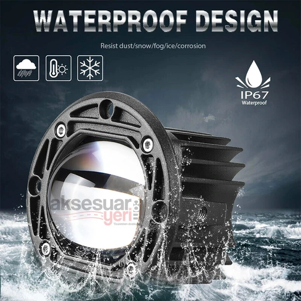 Offroad Sis Çalışma Lambası Beyaz/Amber 20W 12-24V  A+ İthal Ürün(TEKLİ'DİR) - 4