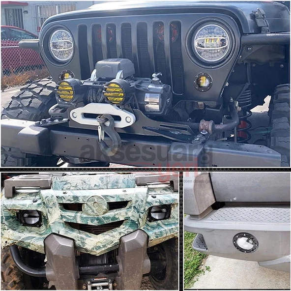 Offroad Sis Çalışma Lambası Beyaz/Amber 20W 12-24V  A+ İthal Ürün(TEKLİ'DİR) - 2