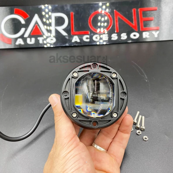 Offroad Sis Çalışma Lambası Beyaz/Amber 20W 12-24V  A+ İthal Ürün(TEKLİ'DİR) - 3