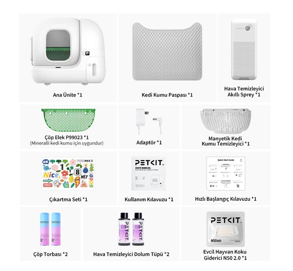 Petkit Pura Max 2 Akıllı Kedi Tuvaleti Beyaz (Resmi Distribütör Garantili) - Resim 8