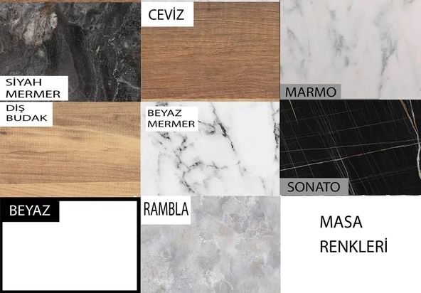 Açılır 60x100 Cm Mini Silva Beyaz Masa  4 Adet Simge Sandalye Takım - 2