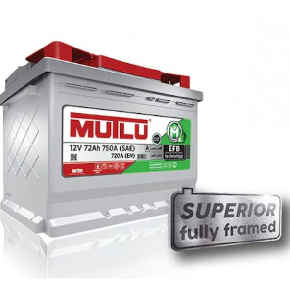 Mutlu Akü 12 Volt 72 Amper Start-Stop EFB Akü
