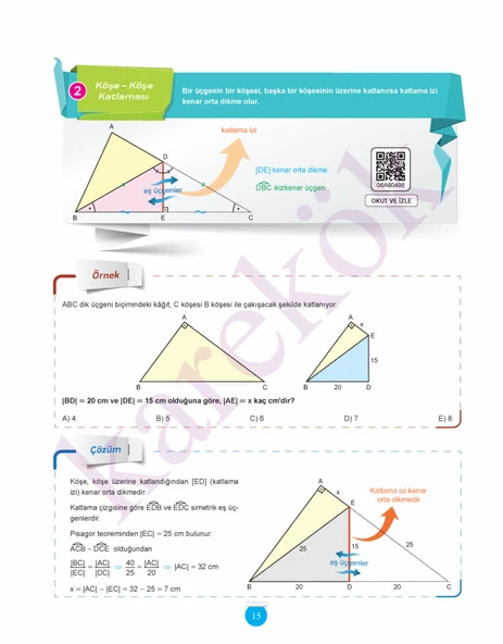Karekök Yayınları TYT-AYT Geometride Kağıt Katlama Soruları ve Çözüm Stratejileri - Resim 3