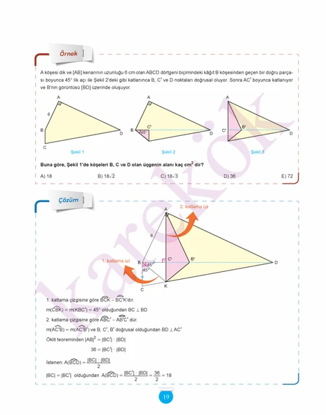 Karekök Yayınları TYT-AYT Geometride Kağıt Katlama Soruları ve Çözüm Stratejileri - Resim 4