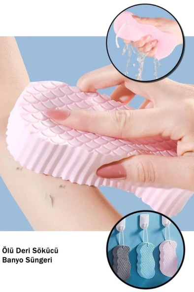 Mithra Life 2 Adet Ölü Deri Temizleyici Banyo Lifi Peeling Masaj Süngeri MIT1106
