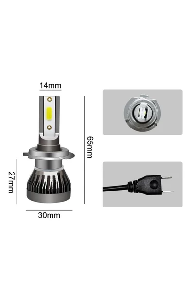 H7  Led Xenon Ampulü Yeni Nesil Şimşek Etkili Led Xenon Far - 6