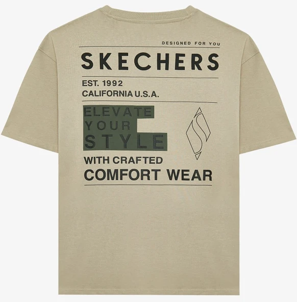 Skechers S242134 Graphic Tee Heavy Weight Oversize T-Shirt Tişort Erkek T-Shirt - Resim 11