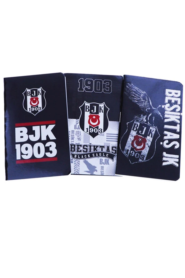 Beşiktaş Bloknot 8x13cm Çizgili Karton Kapaktel Dikişli (68 Li Paket)