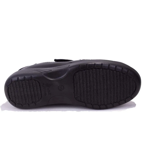 Dagoster DZA07-122042633 Siyah Ortopedik Günlük Deri Kadın Ayakkabı - 4