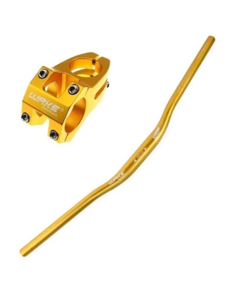 Wake Renkli Bisiklet Alümiyum Gidon+Boğaz 780mm 31,8mm Bisiklet Wake Direksiyon + Boğaz - 2