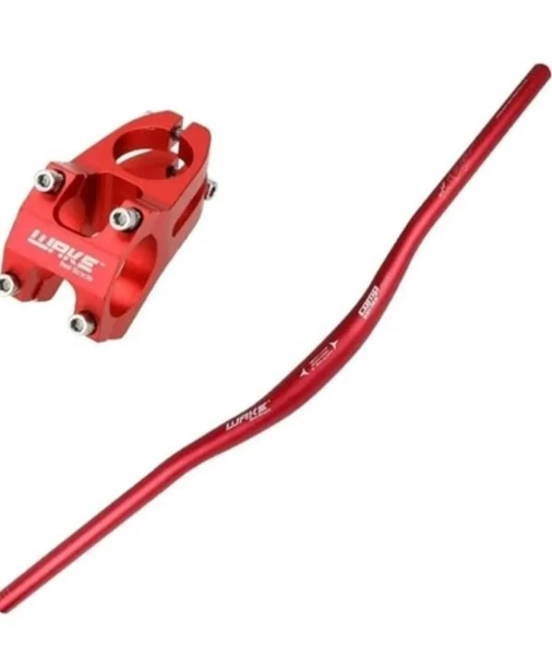 Wake Renkli Bisiklet Alümiyum Gidon+Boğaz 780mm 31,8mm Bisiklet Wake Direksiyon + Boğaz - 5
