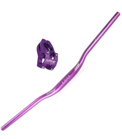 Wake Renkli Bisiklet Alümiyum Gidon+Boğaz 780mm 31,8mm Bisiklet Wake Direksiyon + Boğaz