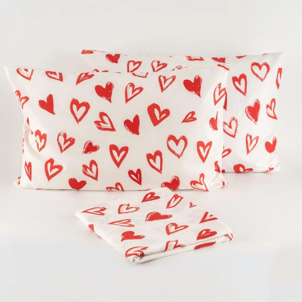 Soley | Mix & Match | Lover | %100 Pamuk Çift Kişilik Çarşaf Seti - 6