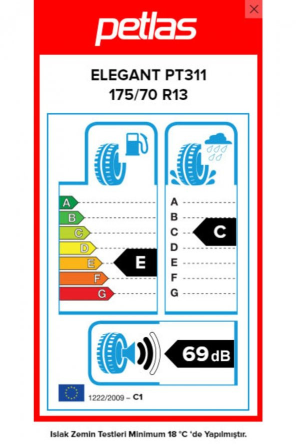 Petlas Elegant PT311 175/70 R13 82T Yaz Lastiği - 2025 - 2