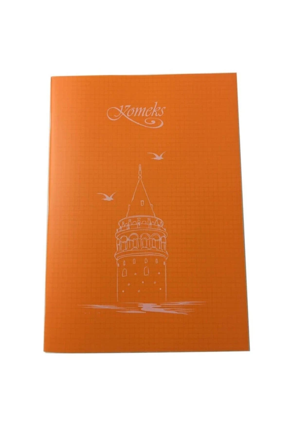 Komeks Kaye Defter (Dikişli) Plastik Kapak Kareli 60 Yaprak A4 Okul Defteri (12'Li Paket)