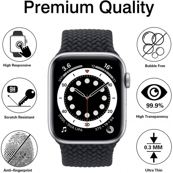 Apple Watch Series 5 44mm Tam Kaplayan Ekran Koruyucu Nano Cam - 5