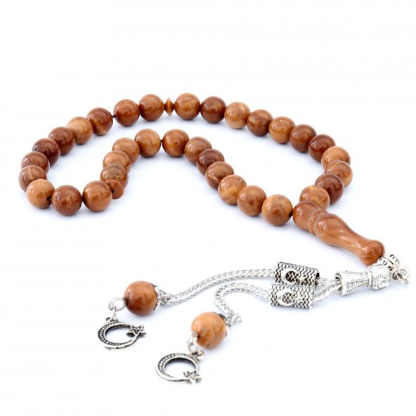 Ahşap Kutuda Kehribar Oltu Kuka Akik 4 lü Tesbih Küre KesimTesbih - 8