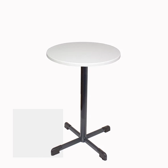 Bistro Masa (Halley Werzalit Yuvarlak 60cm) - Beyaz ürün görseli