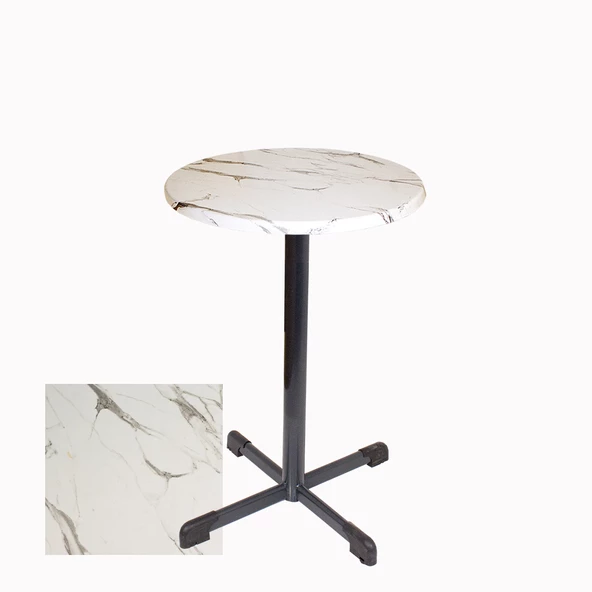 Bistro Masa (Halley Werzalit Yuvarlak 60cm) - Afyon Mermer ürün görseli