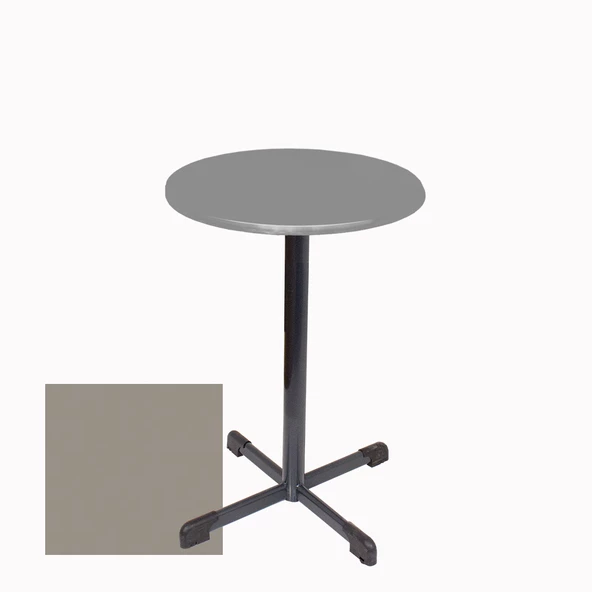 Bistro Masa (Halley Werzalit Yuvarlak 70cm) - Koyu Gri ürün görseli