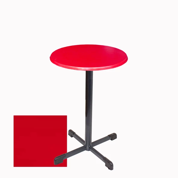 Bistro Masa (Halley Werzalit Yuvarlak 70cm) - Kırmızı ürün görseli
