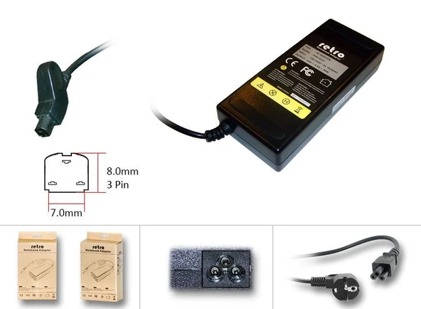 RETRO Dell 90W 3 Pin Notebook Adaptör RNA-DL07 ürün görseli 1