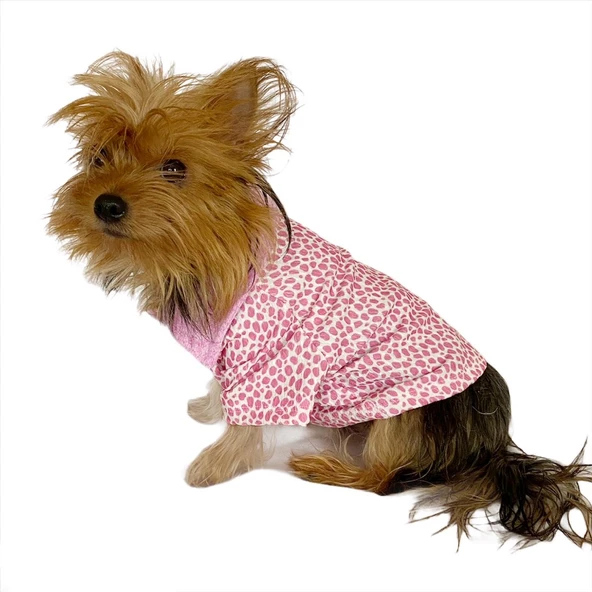 Pink Leo Cutie Polo Yaka Tişört Köpek Kıyafeti Köpek Elbisesi - 10