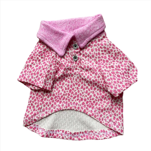 Pink Leo Cutie Polo Yaka Tişört Köpek Kıyafeti Köpek Elbisesi - 5