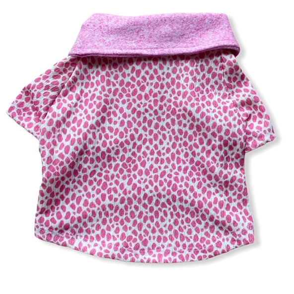 Pink Leo Cutie Polo Yaka Tişört Kedi Kıyafeti  Kedi Elbisesi - 3