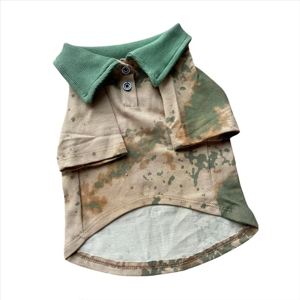 Komando Polo Yaka Tişört Kedi Kıyafeti Kedi Elbisesi - 8