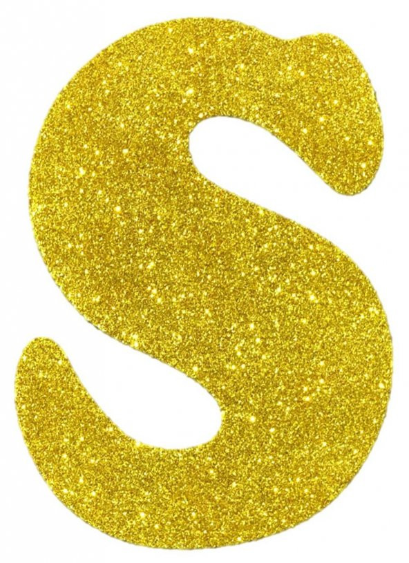 S - Harf Eva Simli Gold  (11 cm)