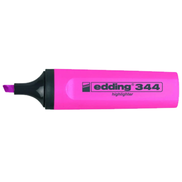 Edding (E-344) Fosforlu Kalem Pembe 10 Lu