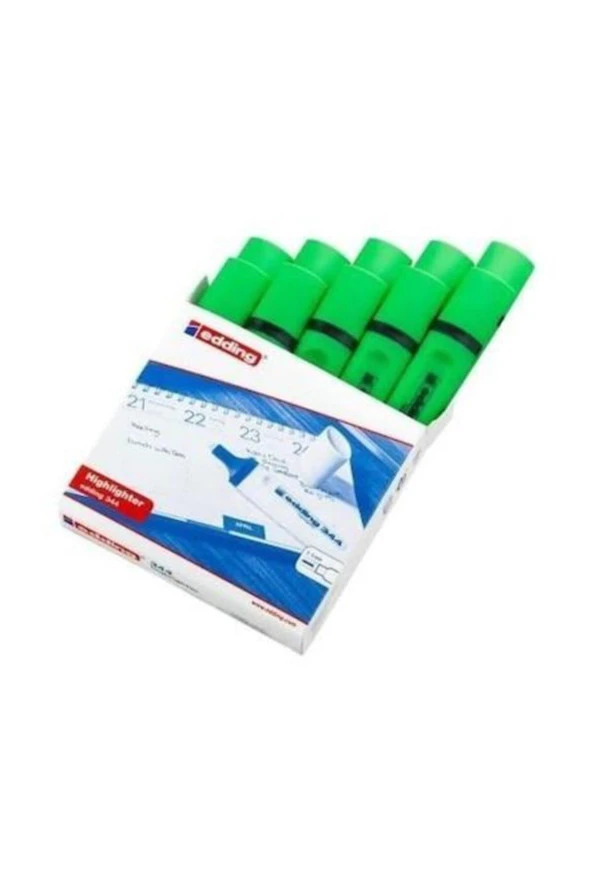Edding Fosforlu Kalem Yeşil 344 10'Lu