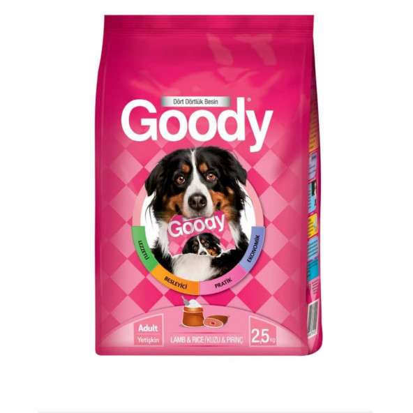 Goody Kuzu Etli ve Pirinçli Yetişkin Köpek Maması 2.5 KG