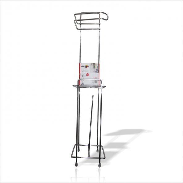 Küf Pas İz Yapmaz Paslanmaz Kromajlı Ayaklı Çelik Rulo Kağıt Havluluk Peçetelik Dispanser Kağıtlık - 3