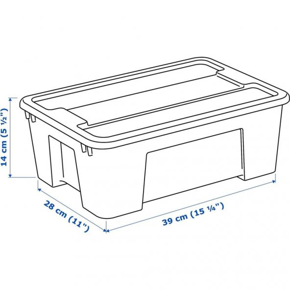 IKEA Samla Saklama Kabı Kutusu Şeffaf 11 LT - 3