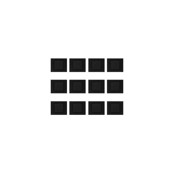 12 Adet Ovivo Grano Siyah Tekli Anahtar Çerçeveli ürün görseli